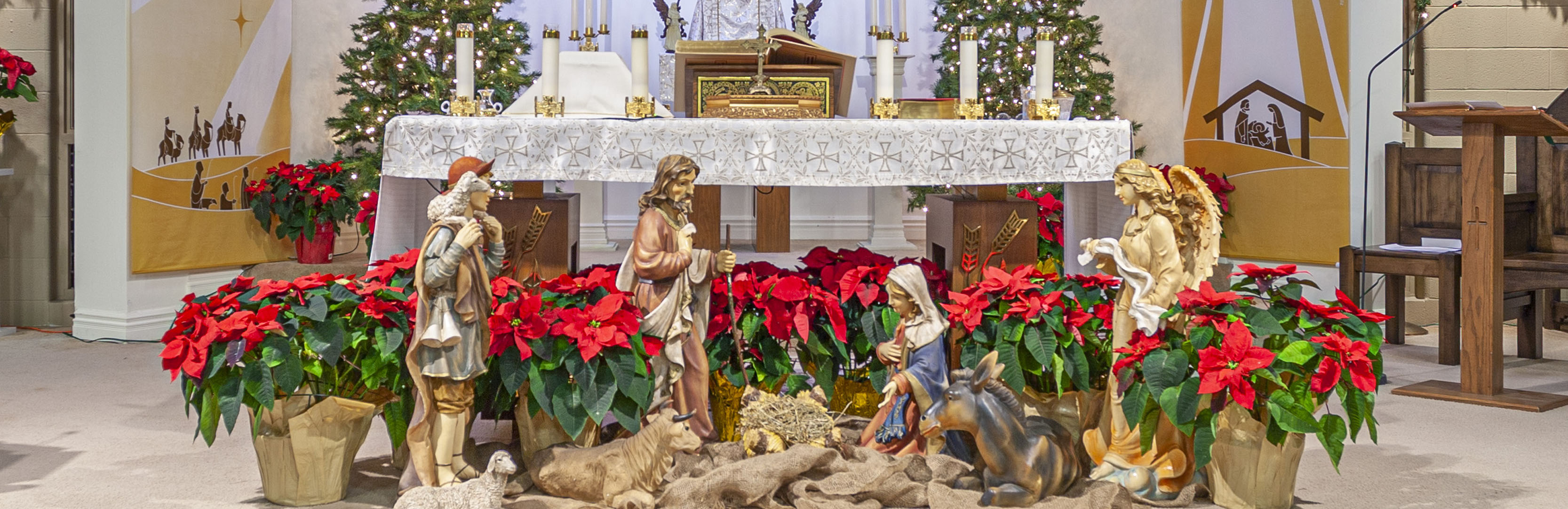 Christmas Nativity on Altar