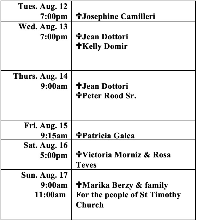 Intentions Aug 12-17