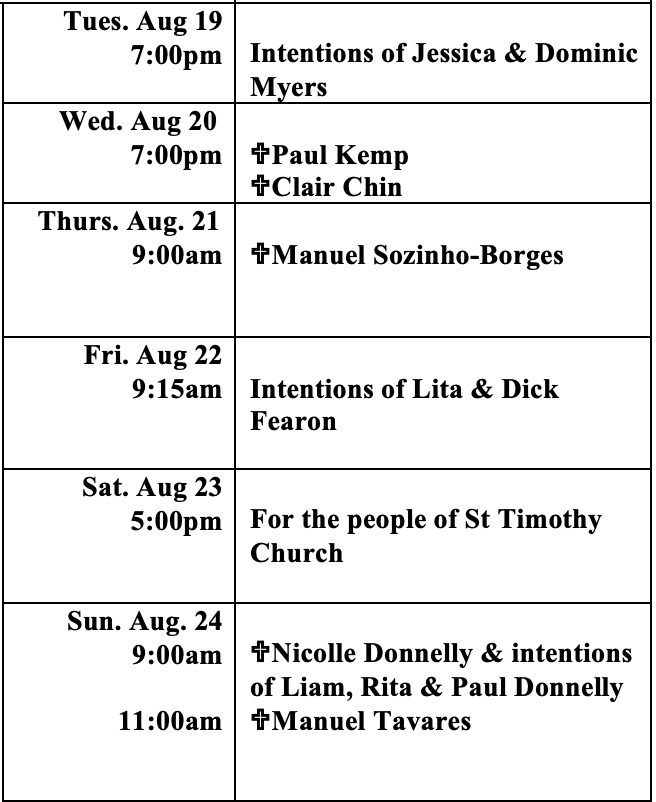 Intentions Aug 19-24