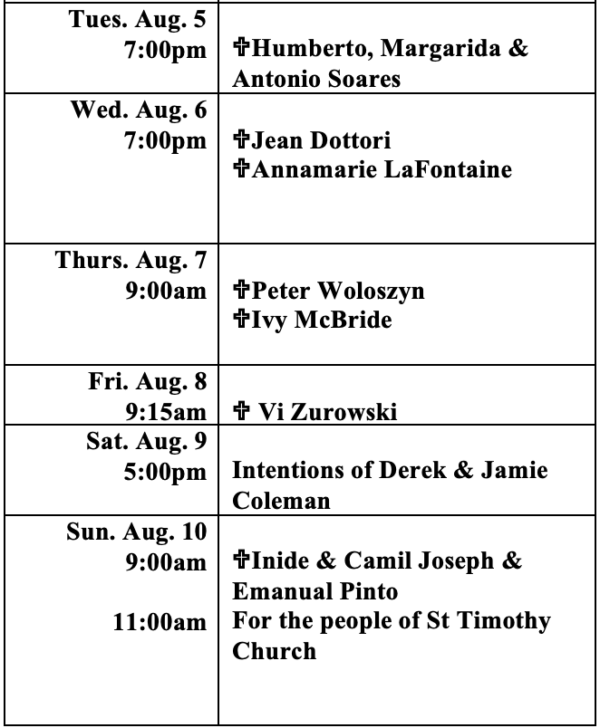 Intentions Aug 5-10