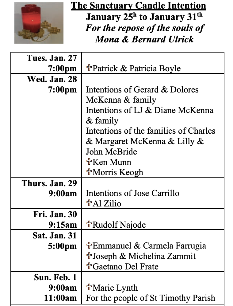 Intentions Jan 27 - Feb 1