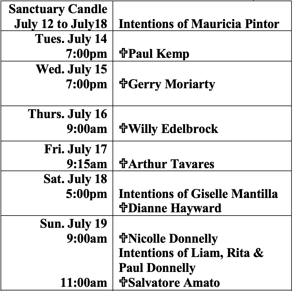 Intentions July 14-19