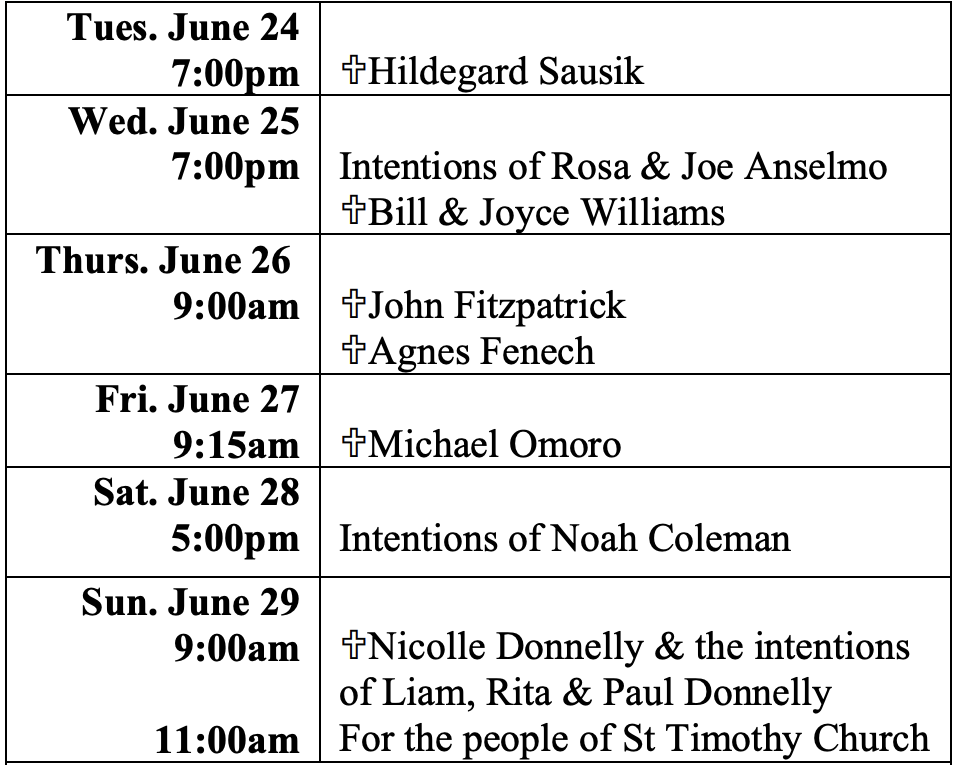 Intentions June 24-29