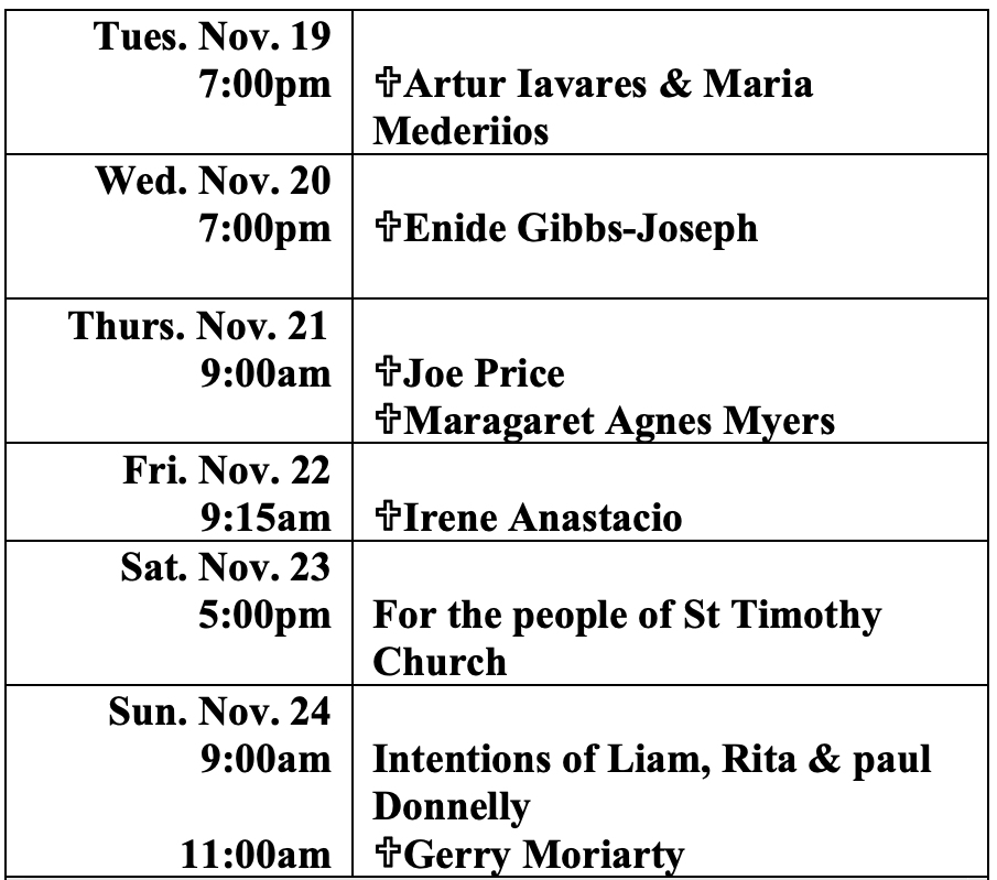 Intentions Nov 19-24