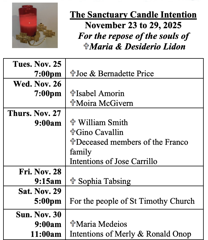 Intentions Nov 25-30