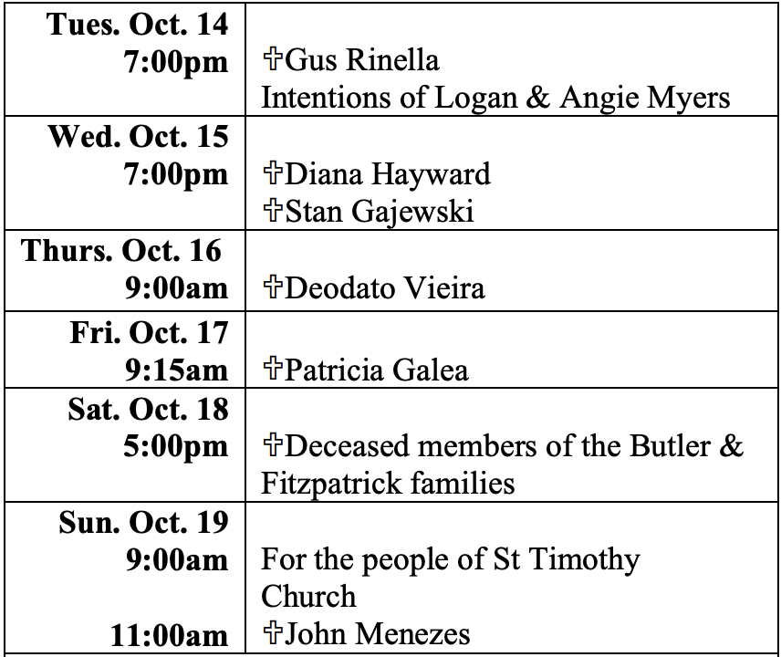 Intentions Oct 14-19