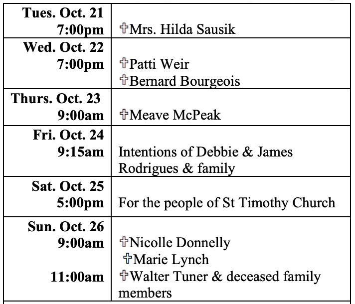 Intentions Oct 21-26