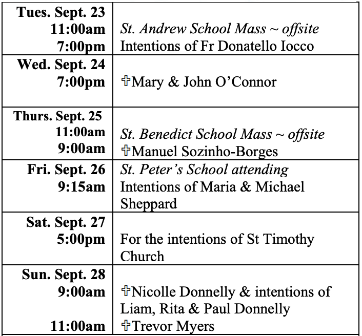 Intentions September 23-28