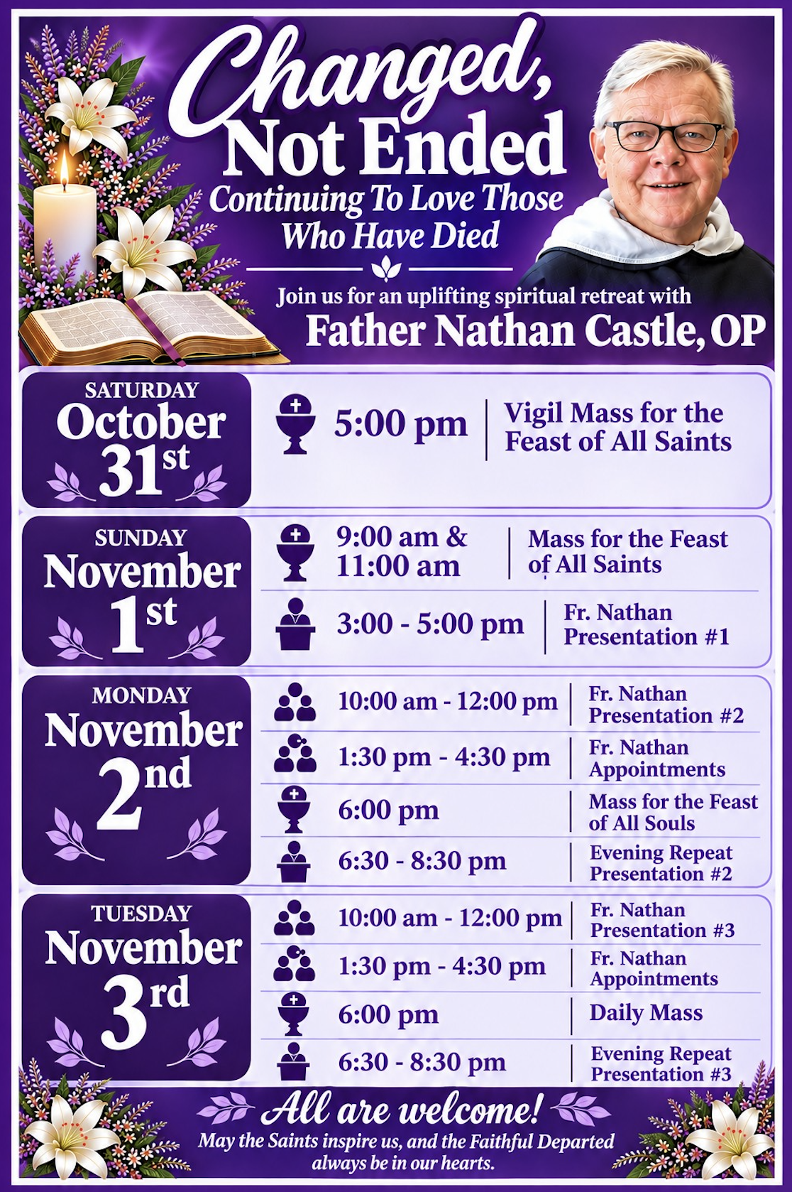 Fr. Nathan Castle - Changed, Not Ended Poster 2026