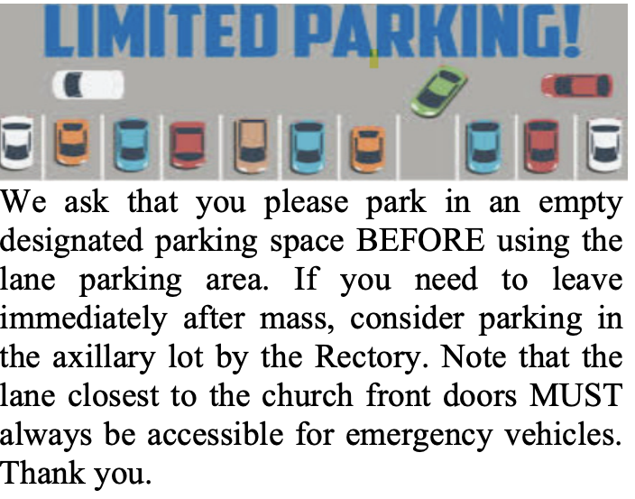 Parking lot information