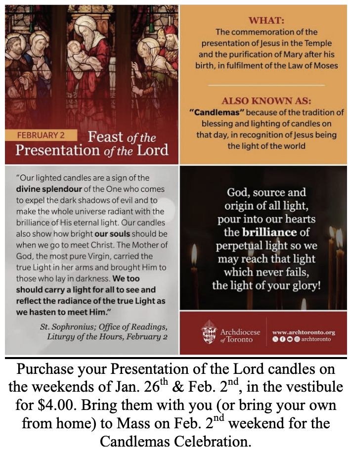 Presentation of the Lord Candles 2025