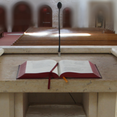 lector book and podium