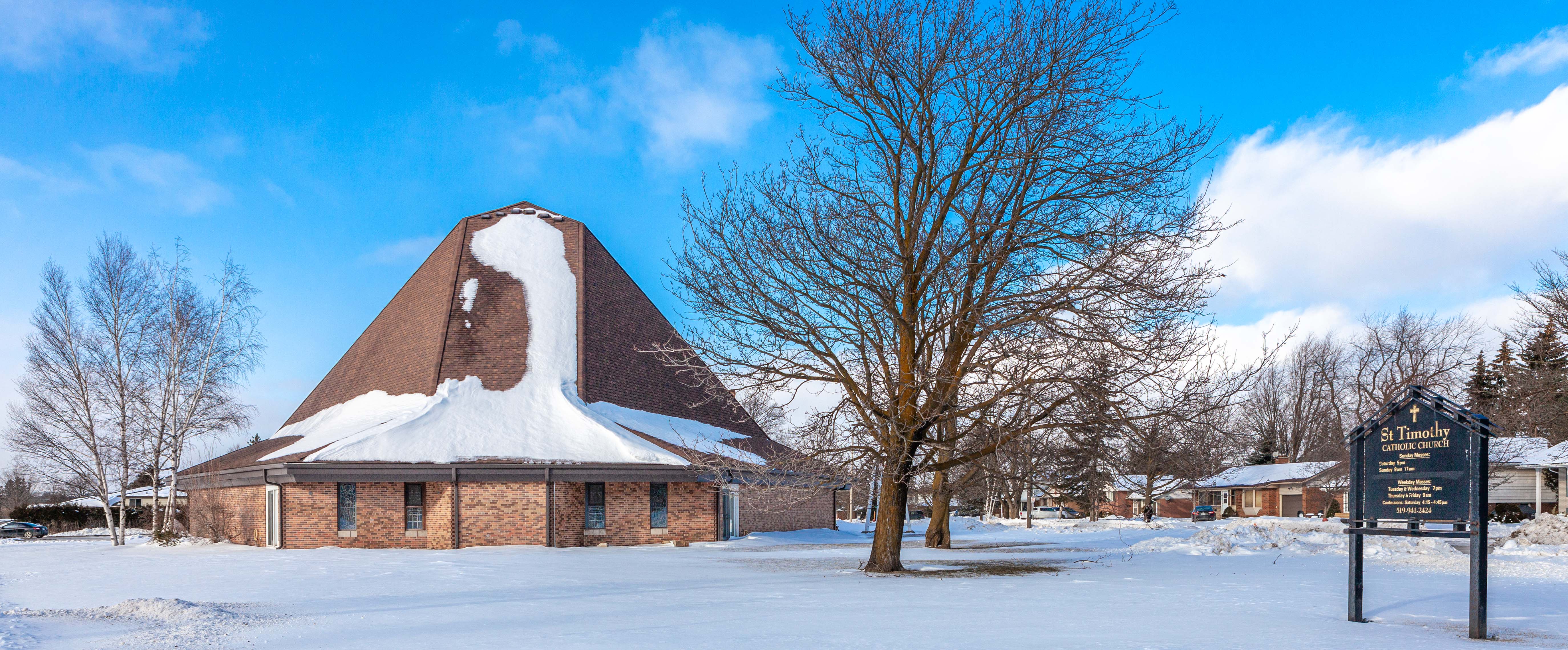 Outside of Church in Winter