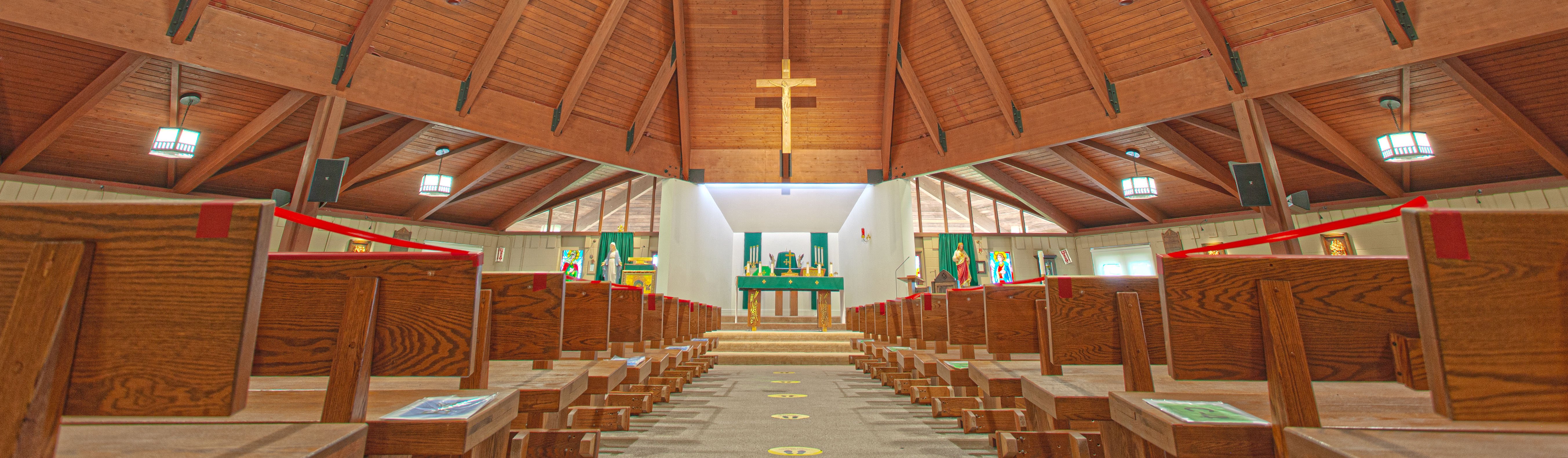 View of Altar from back of church