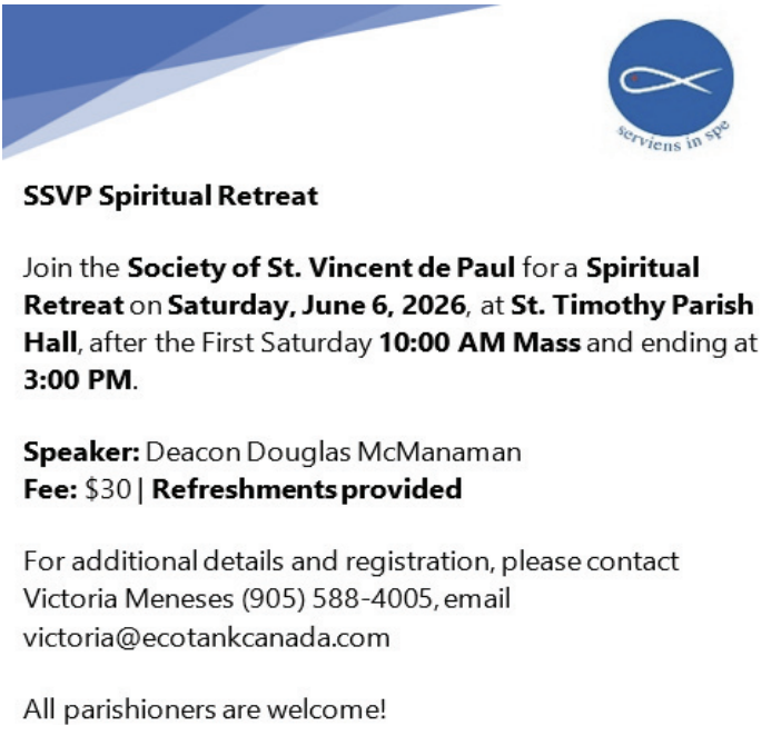 SSVP Retreat June 2026