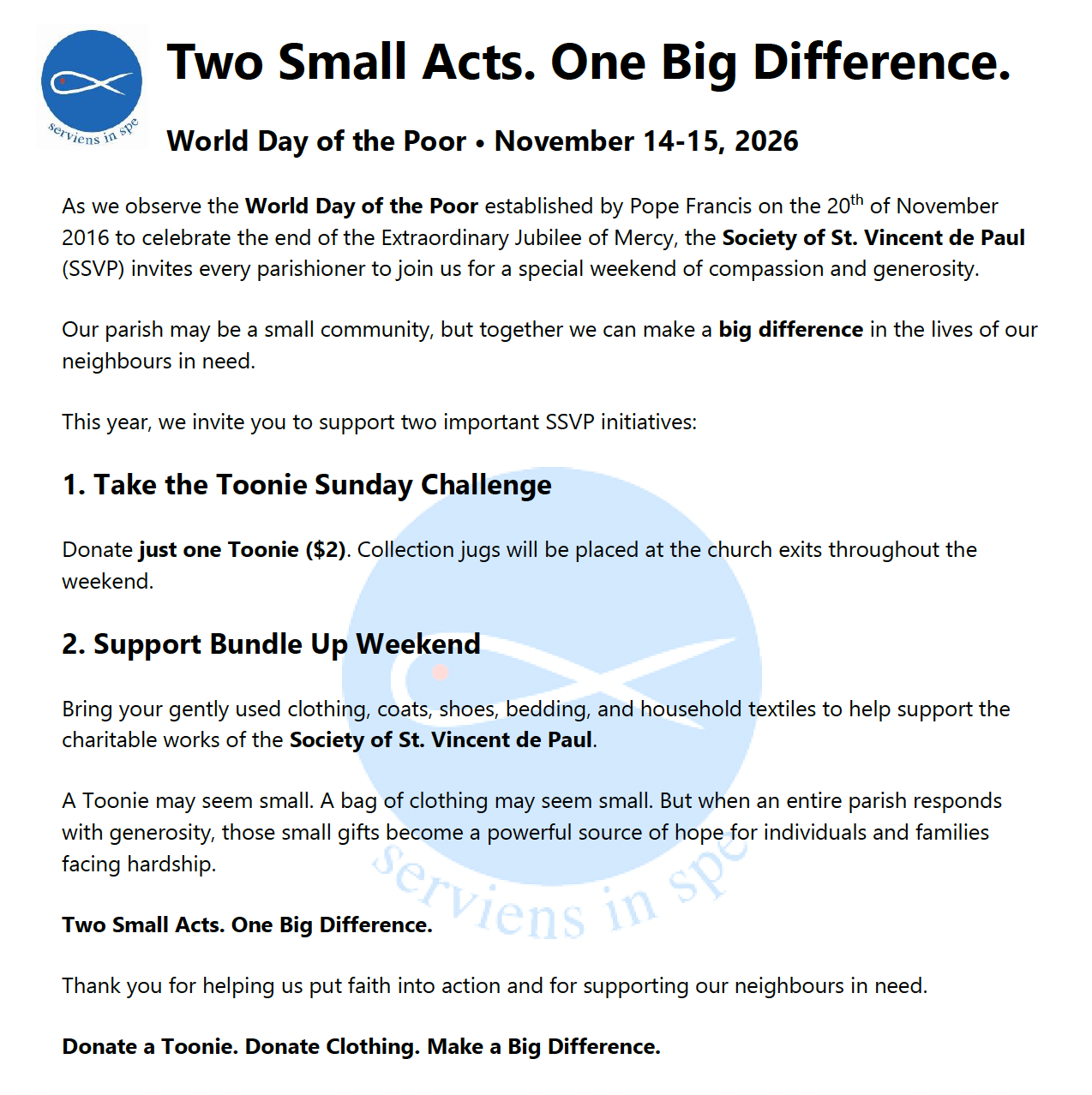 Two Small Acts 2026