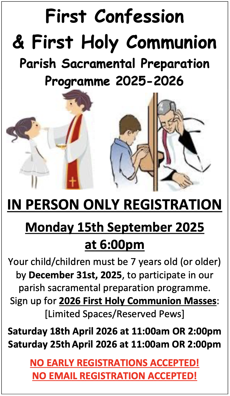First Confession First Holy Communion Info