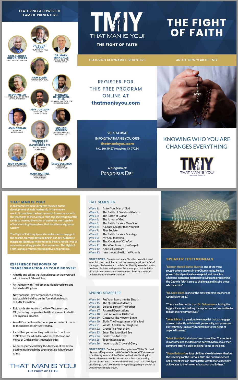 That Man Is You The Fight of Faith Semester Content