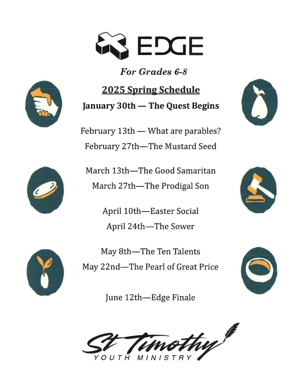 EDGE 2025 Spring Schedule